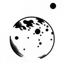 Pluto the planet tattoo design idea