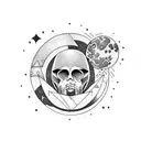 Pluto and Charon tattoo design idea