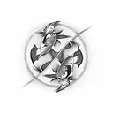 2 carp koi, yin yang  tattoo design idea