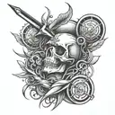hard work and dedication  tattoo design idea