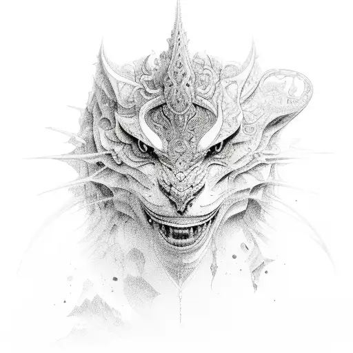 Deusa Atena, mar e coruja  tattoo design idea