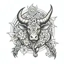 taurus tattoo design idea
