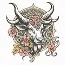 taurus tattoo design idea