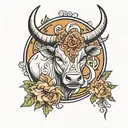 taurus tattoo design idea
