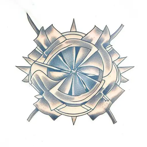 pinwheel tattoo design idea