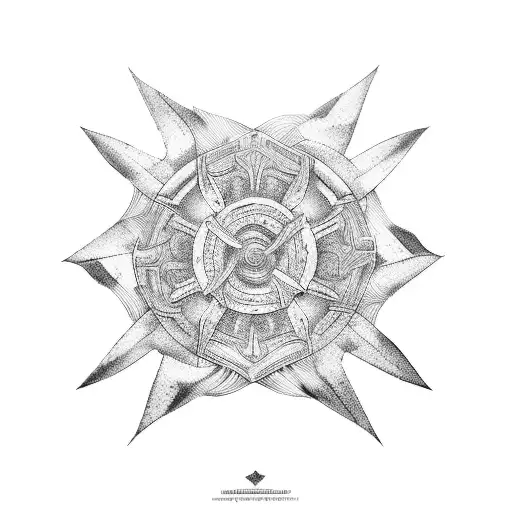 pinwheel tattoo design idea