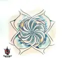 pinwheel tattoo design idea