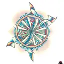 pinwheel tattoo design idea