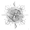 pinwheel tattoo design idea