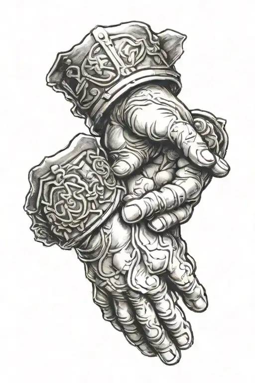 roman handshake  tattoo design idea