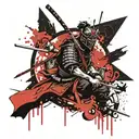 samurai skillet burn he city tattoo design idea
