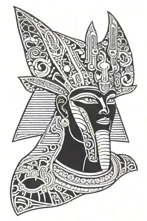 osiris back tattoo design idea