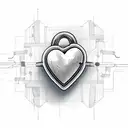 An open lock with wires intertwined, forming the shape of a heart tattoo design idea
