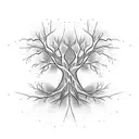 A binary code tree with roots in the shape of a computer mouse tattoo design idea