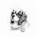 cavalier king charles tattoo design idea