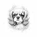 cavalier king charles tattoo design idea