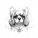 cavalier king charles tattoo design idea