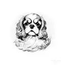 cavalier king charles tattoo design idea