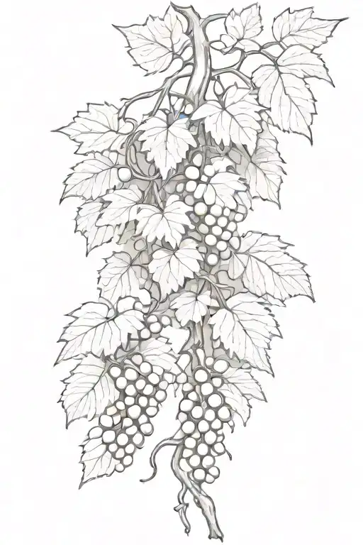 grapevine tattoo design idea