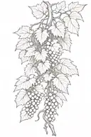 grapevine tattoo design idea