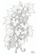 grapevine tattoo design idea