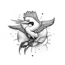 stork  tattoo design idea