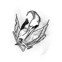 stork  tattoo design idea