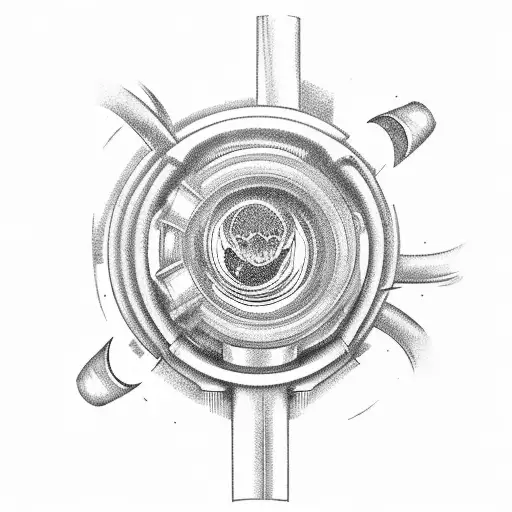 turbocharger engine  tattoo design idea