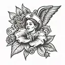 Nurse passion tattoo design idea