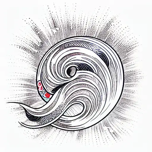 Ocean Wave tattoo design idea