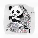panda tattoo design idea