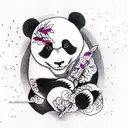 panda tattoo design idea