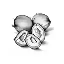 mango and coconuts tattoo design idea