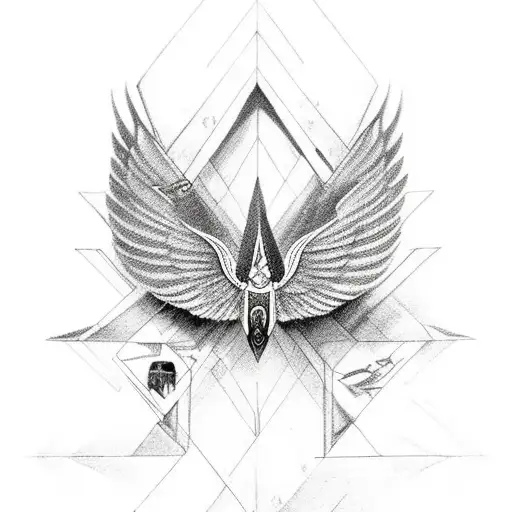 siva damru with wings for doctor tattoo design idea