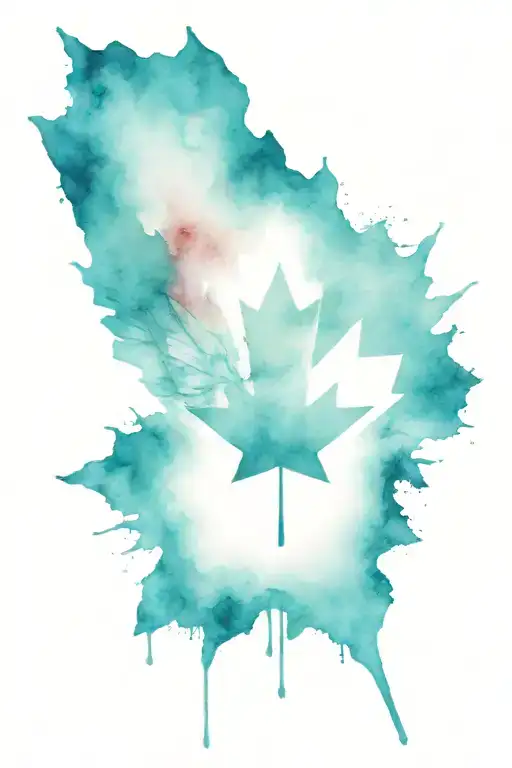 canadian flag mixed with saint georges cross flag tattoo design idea