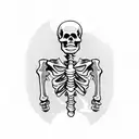 Blackwork tattoo of a skeleton creating sparks while welding tattoo design idea