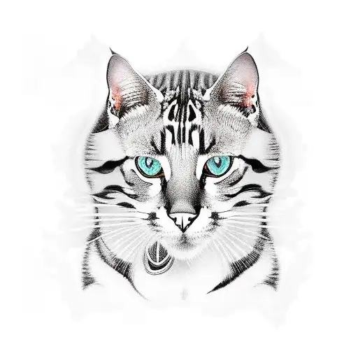 bengal cats spot as and part of a the bathing ape camoflouge camo like on a hoody  tattoo design idea