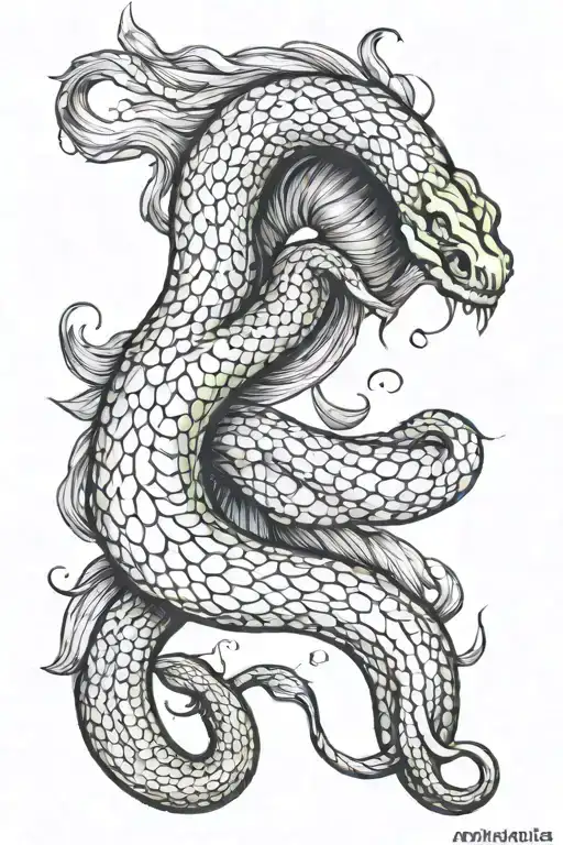 Aquarius zodiac, anesthesiology, year of the snake on the hand tattoo design idea