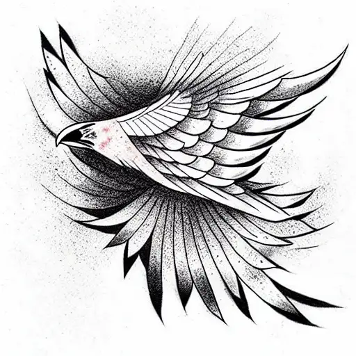 Crow on the flame  tattoo design idea