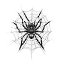 Spider Web tattoo design idea