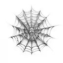 Spider Web tattoo design idea