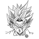 gohan super sayan 2 tattoo design idea