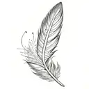 rainbow eagle feather turning tattoo design idea