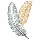 rainbow eagle feather turning tattoo design idea