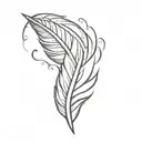 rainbow eagle feather turning tattoo design idea
