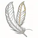 rainbow eagle feather turning tattoo design idea
