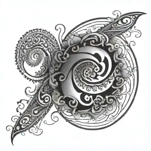spiral, mandala using Roman numerals 19,27, 28, 29, 34 small to go on side right breast  tattoo design idea