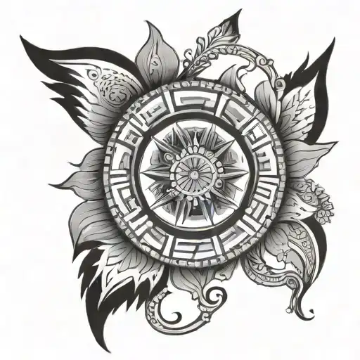 s  mandala using Roman numerals 19,27, 28, 29, 34 small to cup right breast  tattoo design idea