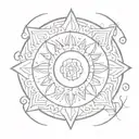 mandala using Roman numerals 19,27, 28, 29, 34 small to cup right breast  tattoo design idea
