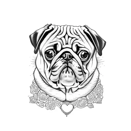 Eye-Catching English Bulldog Portrait Tattoo Ideas | Inku Paw